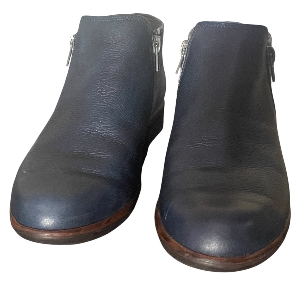 Naot Helm Blue Leather Ankle Boots with Zipper (38) - Picture 3 of 9